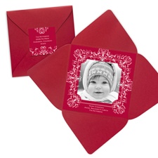 Filigree Frame Photo Holiday Card