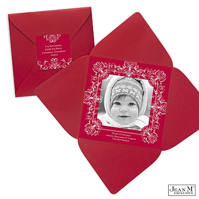 Filigree Frame Photo Holiday Card