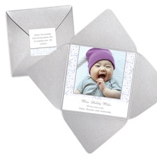 Snowflake Edges Photo Holiday Card