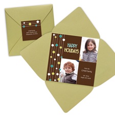 Seasonal Lights Photo Holiday Card