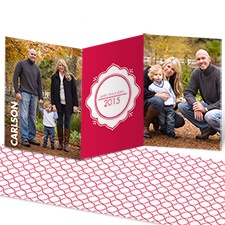 Family Crest Photo Holiday Card - Velvet