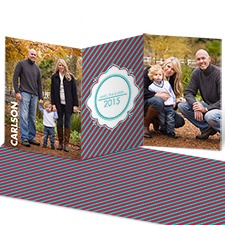 Family Crest Photo Holiday Card - Peacock