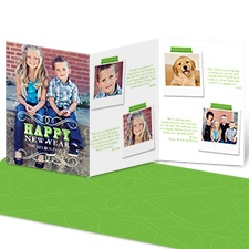 New Year Swirls Storyline Photo Holiday Card - Spring