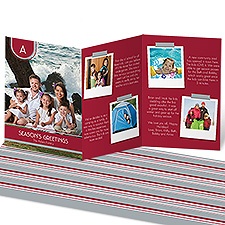 Lettered Storyline Photo Holiday Card - Merlot