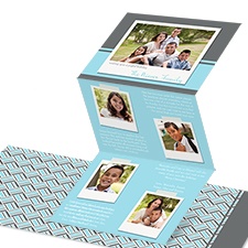 Modern Pattern Storyline Photo Holiday Card - Sea