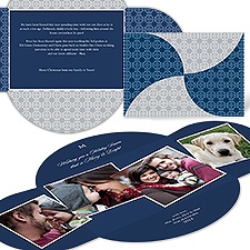 Patterned Package Photo Holiday Card - Midnight