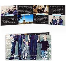 Snowflake Blessings Storyline Photo Holiday Card