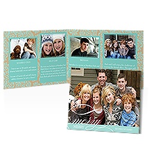 Merry Merry Storyline Photo Holiday Card - Aqua