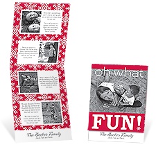 Fun Snowflakes Storyline Photo Holiday Card - Velvet