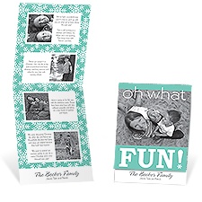 Fun Snowflakes Storyline Photo Holiday Card - Surf