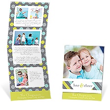Cheery Stripes Storyline Photo Holiday Card