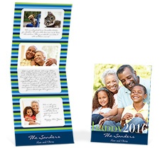 New Stripes Storyline Photo Holiday Card - Midnight