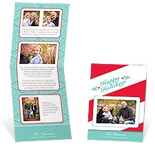 Holiday Stripes Storyline Photo Holiday Card