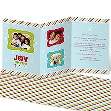 Joyful Stripes Photo Holiday Card