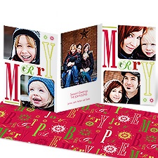 Merry Wishes Photo Holiday Card