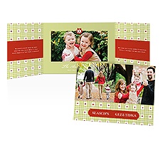 Plaid Greetings Photo Holiday Card