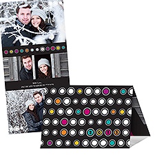 Mod New Year Photo Holiday Card - Black