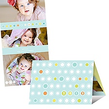 Mod New Year Photo Holiday Card - Aqua