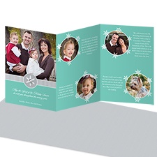 Snowy Frames Storyline Photo Holiday Card - Surf