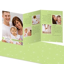 Snowy Blessings Storyline Photo Holiday Card - Pear