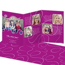 Oh What Fun Storyline Photo Holiday Card - Amethyst