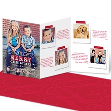 Merry Greetings Storyline Photo Holiday Card - Velvet