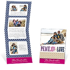 Joyful Geometry Storyline Photo Holiday Card - Eclipse