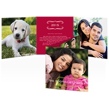So Striped Photo Holiday Card - Merlot