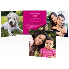 So Striped Photo Holiday Card - Raspberry