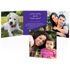 So Striped Photo Holiday Card - Purple
