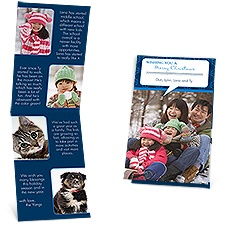 Snowburst Message Storyline Photo Holiday Card