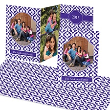 Merry Mosaic Photo Holiday Card - Purple