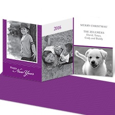 Chic Chevron Photo Holiday Card - Grapevine