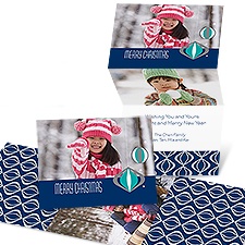 Mod Ornaments Photo Holiday Card