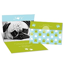 Paws for Joy Seal and Send Photo Holiday Card - Granny Apple
