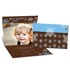 Be Merry Seal and Send Photo Holiday Card - Espresso