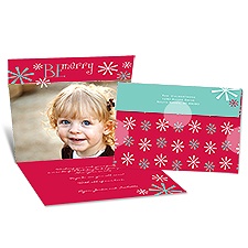 Be Merry Seal and Send Photo Holiday Card - Velvet