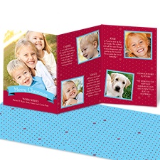 Merry Banner Storyline Photo Holiday Card - Merlot