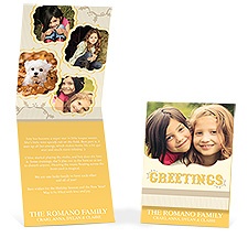 Bright Greetings Storyline Photo Holiday Card - Champagne