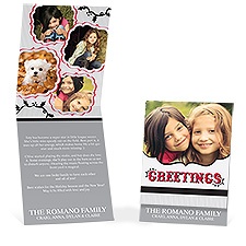 Bright Greetings Storyline Photo Holiday Card - Black