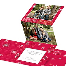 Falling Snow Photo Holiday Card - Velvet