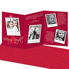 Merry Bright Photo Holiday Card - Merlot