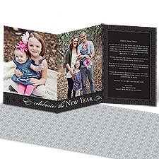 Celebrate Style Photo Holiday Card - Black