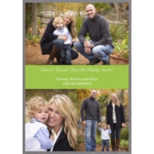 Striking Stripe Layered Photo Holiday Card - Spring