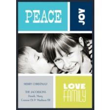 Family Blessings Layered Photo Holiday Card