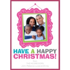 Happy Christmas Layered Photo Holiday Card