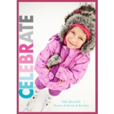 Celebrate Big Layered Photo Holiday Card