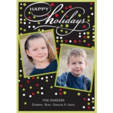 Holiday Happiness Layered Photo Holiday Card