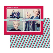 Cool Stripes Photo Holiday Card