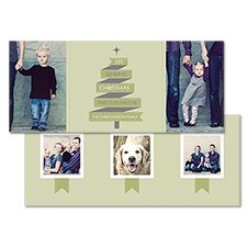 Ribbon Tree Photo Holiday Card - Olive